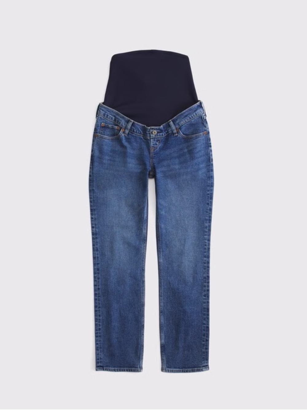Abercrombie & Fitch “The ankle straight” dark wash maternity jeans